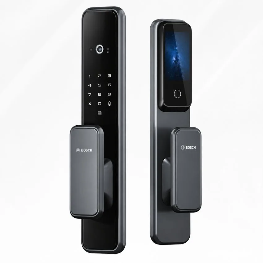 Khóa cửa Bosch EL 600FV Face ID và camera - hình ảnh catalogue Hình ảnh thực tế khóa cửa Bosch EL 600FV lắp đặt cho nhiều công trình