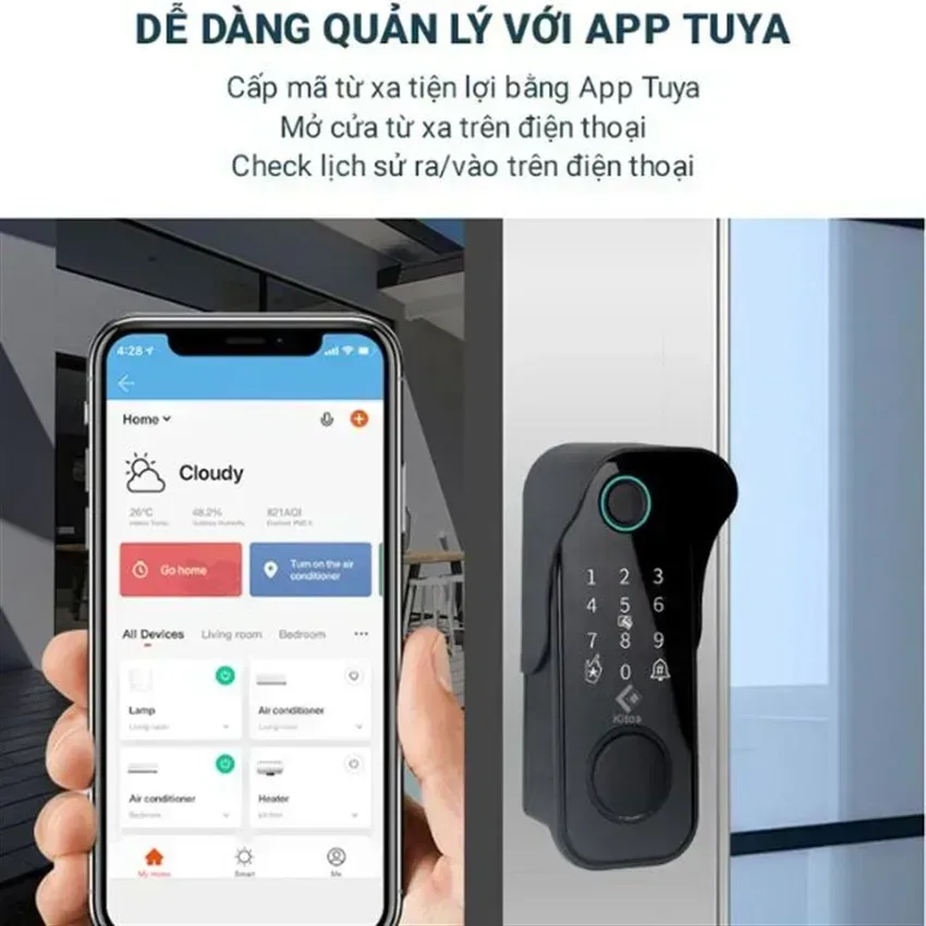 Khóa cửa cổng vân tay Kitos KT-DL04