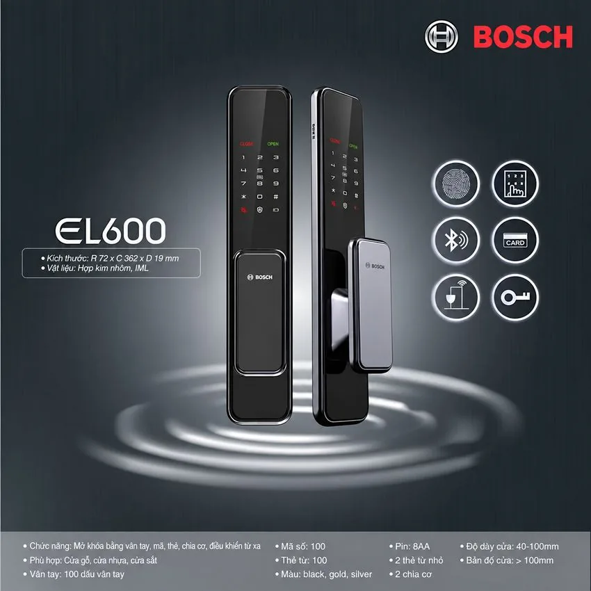 Khóa cửa vân tay Bosch EL-600K