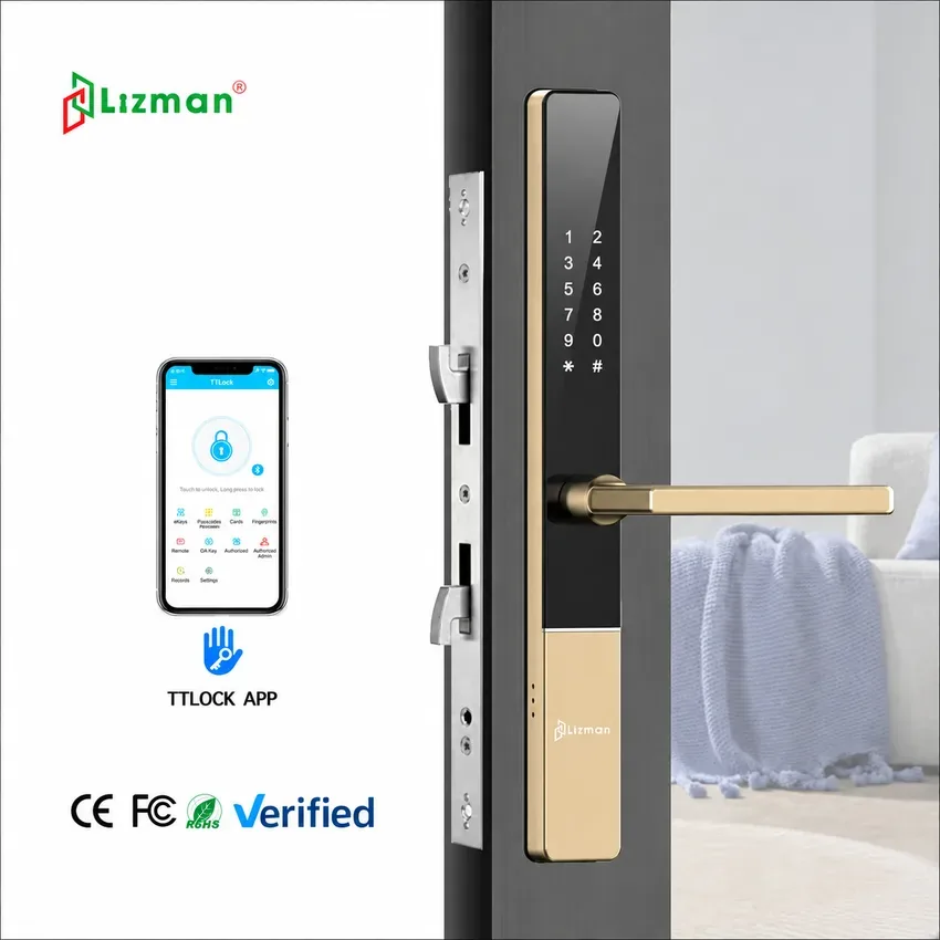 Khóa thẻ từ Lizman L208NF thiết kế tinh tế và tiện nghi Khóa Lizman L208NF thiết kế sang trọng, tinh tế cho cửa nhôm