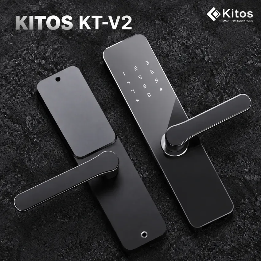 Khóa thẻ từ khách sạn Kitos KT V2 Pro mặt trước và mặt sau Khóa thẻ từ khách sạn Kitos KT V2 Pro mặt trước và mặt sau