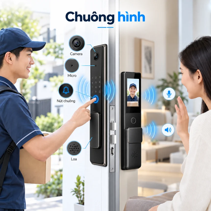 Khoá thông minh có chuông hình