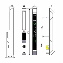 Khoá thông minh cửa nhôm Lizman LM-AL919 Face ID