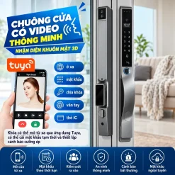Khoá thông minh cửa nhôm Lizman X6 Face ID kháng nước IP65