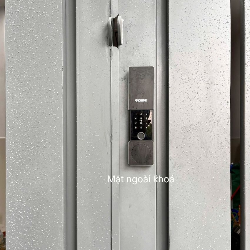 Lắp đặt khóa vân tay CS103 ngoài trời Khóa Kaimi CS103 chịu thời tiết ngoài trời hiệu quả