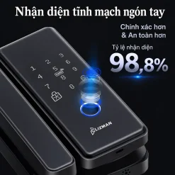 Khoá vân tay cửa kính cường lực Lizman G3