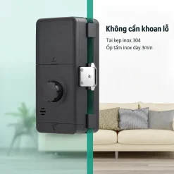 Khoá vân tay cửa kính cường lực Lizman G3