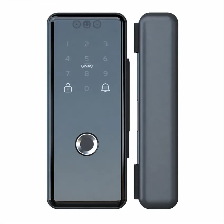Khóa vân tay cửa kính cường lực Lizman G9 Face ID sang trọng và hiện đại Khóa vân tay cửa kính cường lực Lizman G9 Face ID đen sang trọng