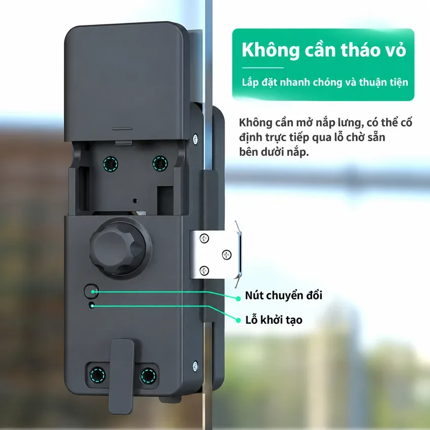Hướng dẫn lắp đặt khóa Lizman G9 không cần tháo vỏ Khóa vân tay cửa kính Lizman G9 dễ dàng lắp đặt