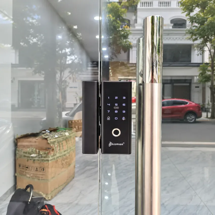 Khoá vân tay cửa kính cường lực Lizman LM-G4