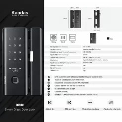 Khóa vân tay cửa kính Kaadas M500