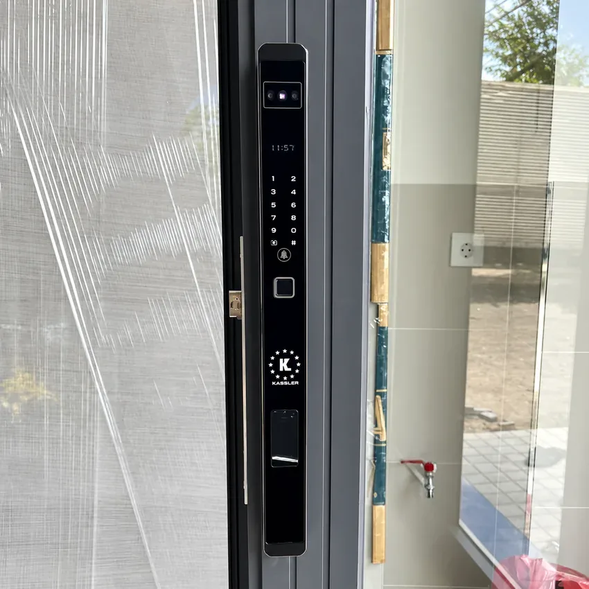 Khóa vân tay cửa nhôm Kassler KL599 VS có Face Id, App wifi
