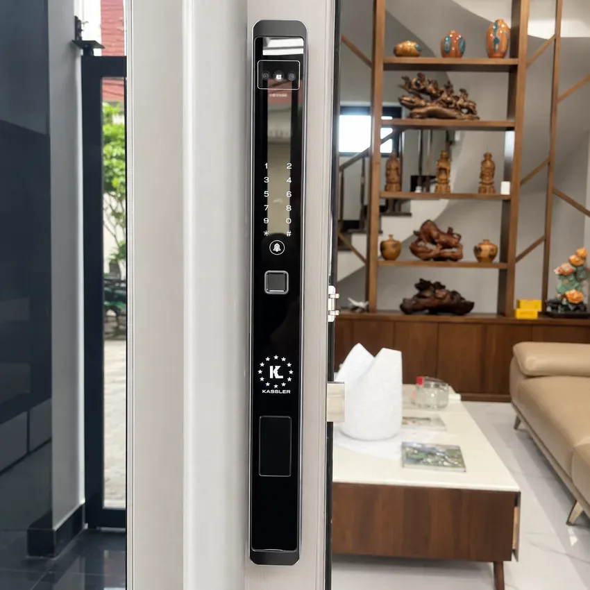 Khóa vân tay cửa nhôm Kassler KL599 VS có Face Id, App wifi