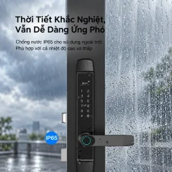 Khóa vân tay cửa nhôm Lizman D1 Pro kháng nước IP65
