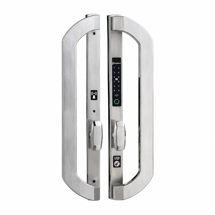 Khoá vân tay cửa nhôm Lizman LM-AL826 màu bạc hiện đại Khoá vân tay cửa nhôm Lizman LM-AL826 màu bạc hiện đại