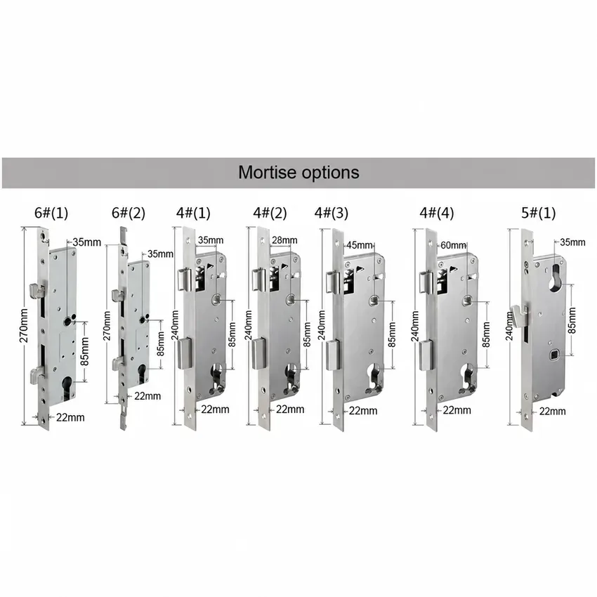Các lựa chọn thân khoá của Lizman LM-AL826 Các lựa chọn thân khoá của Lizman LM-AL826