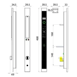 Khoá vân tay cửa nhôm Lizman LM-AL909