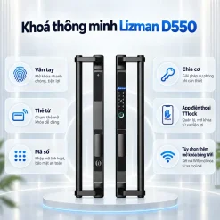 Khoá vân tay cửa nhôm Lizman LM-D550
