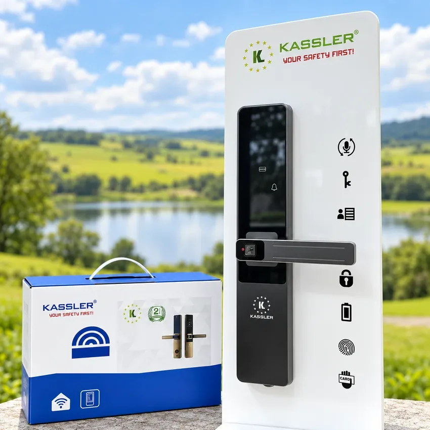 Bộ sản phẩm khoá Kassler KL567 CNC và hộp đựng Trọn bộ sản phẩm Khóa vân tay Kassler KL567 CNC