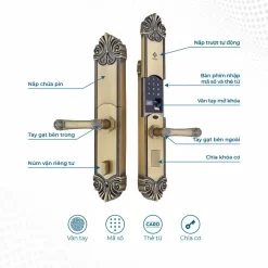 Khóa vân tay tân cổ điển Kitos KT C200