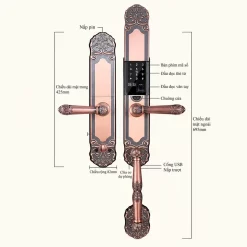 Khóa vân tay tân cổ điển Kitos KT C500
