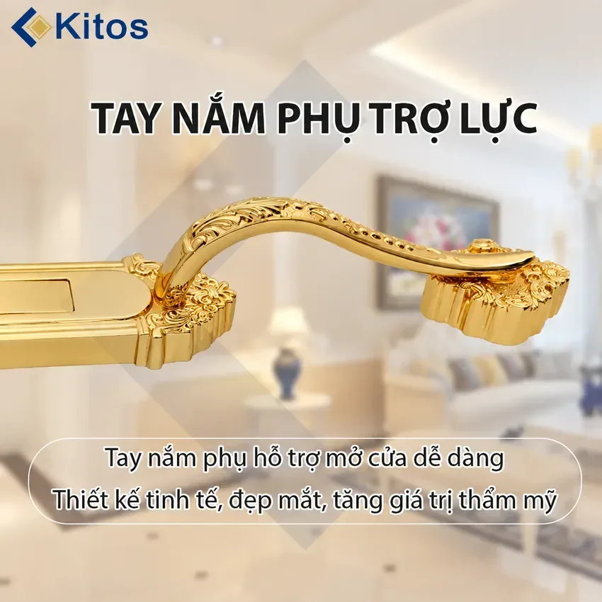 Tay nắm phụ trợ lực trên Khóa Kitos KT C800 Tay nắm phụ trợ lực Khóa Kitos KT C800
