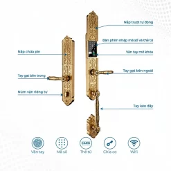 Khóa vân tay tân cổ điển Kitos KT C900