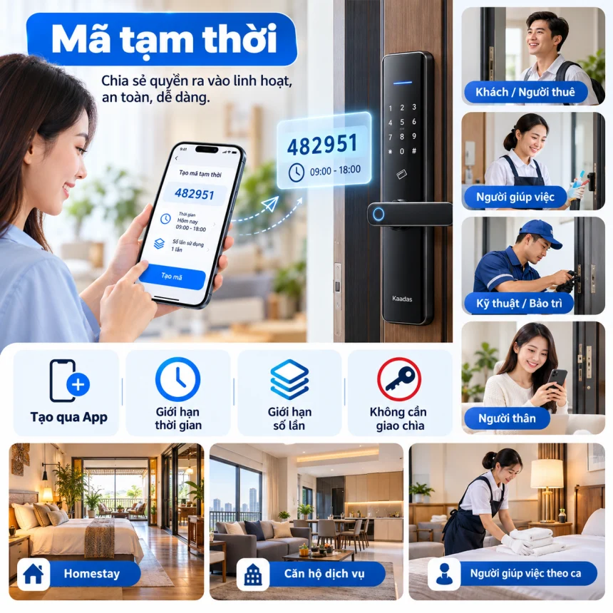 Mã tạm thời cho khoá thông minh
